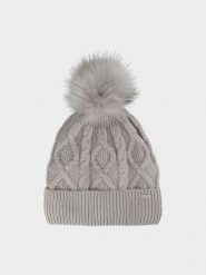 4F Czapka zimowa damska - beżowa S. Brązowe czapki zimowe 4f, bez wzorów, z polaru. W wyprzedaży za 9.99 zł.