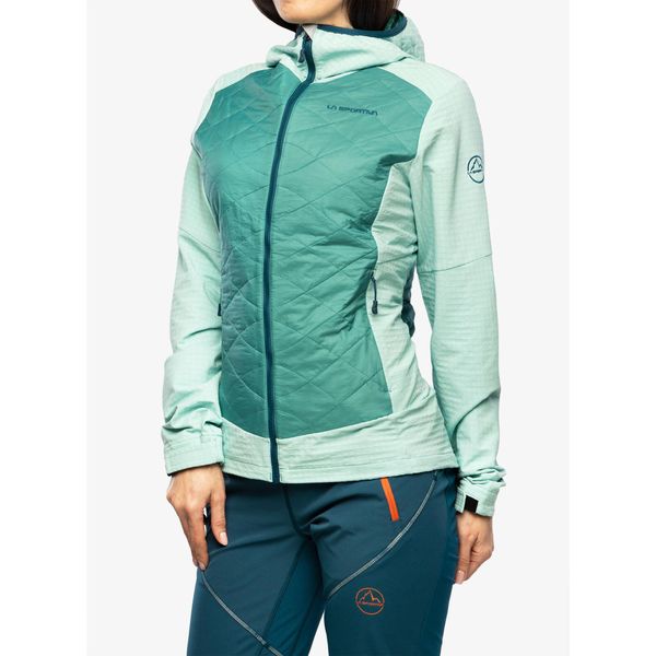 Kurtka hybrydowa damska La Sportiva Kap Hybrid Hoody. Niebieskie kurtki narciarskie La Sportiva, na zimę, m, bez wzorów, bez kaptura, narciarskie. Za 812.99 zł.