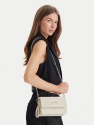 Guess Torebka J6RZ15 WGT10 Écru. Białe kopertówki Guess, z aplikacjami, ze skóry, wizytowe, bez dodatków. Za 260.99 zł.