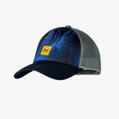 Czapka z daszkiem BUFF TRUCKER CAP ARIUS BLUE. Czarne czapki z daszkiem Buff, bez wzorów, sportowe. Za 87.99 zł.