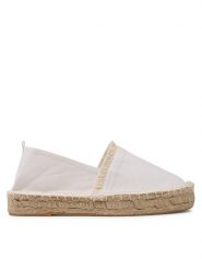 Jenny Fairy Espadryle H050721-XX Biały. Białe espadryle Jenny Fairy, bez wzorów, z materiału, bez obcasa. Za 129.99 zł.