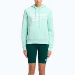 Bluza damska Reebok Identity Big Logo Fleece. Niebieskie bluzy bez kaptura Reebok, bez wzorów, bez kaptura. Za 149.99 zł.