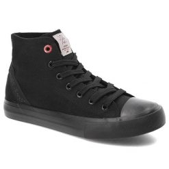 Czarne Trampki Cross Jeans Damskie Wygodne Obuwie. Czarne trampki Cross Jeans, bez wzorów, z jeansu, bez zapięcia. Za 143.99 zł.