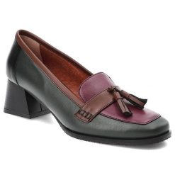 Zielone Półbuty Armodo Eleganckie Skórzane Buty Na Obcasie. Zielone czółenka Armodo, z aplikacjami, ze skóry, biznesowe, bez obcasa, na obcasie. Za 369.00 zł.