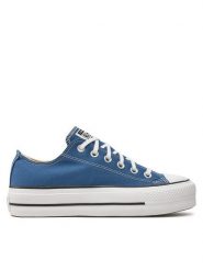 Converse Trampki Chuck Taylor All Star Lift Platform Ox A08289C Granatowy. Niebieskie trampki Converse, bez wzorów, z materiału, retro, bez zapięcia. Za 259.99 zł.