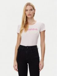 Guess T-Shirt W5GI14 J1314 Różowy Regular Fit. Czerwone t-shirty Guess, xs, z aplikacjami, z bawełny, bez kołnierzyka, bez ramiączek. Za 129.99 zł.