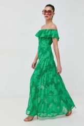 Liu Jo sukienka kolor zielony maxi rozkloszowana. Zielone sukienki Liu Jo, bez wzorów, bez kołnierzyka, bez ramiączek, maxi, dopasowane. Za 1,499.90 zł.