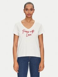 Morgan T-Shirt 251-DSAILOR Biały Relaxed Fit. Białe t-shirty Morgan, xl, bez wzorów, z bawełny, bez kołnierzyka, bez ramiączek. Za 79.99 zł.