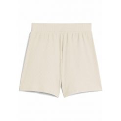 Damskie prążkowane szorty ESS ELEVATED 5" z wysokim stanem PUMA. Białe szorty Puma, bez wzorów, prążkowane. Za 171.00 zł.