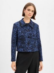 Marc Cain bluza typu blazer Kobiety Materiał dresowy niebieski, 40. Niebieskie bluzy Marc Cain, bez wzorów, z dresówki, eleganckie, bez ramiączek, bez kaptura. Za 1,999.95 zł.