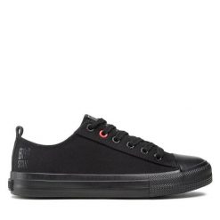 Trampki Big Star Shoes. Czarne trampki BIG STAR SHOES, bez wzorów, retro, bez zapięcia. Za 89.99 zł.