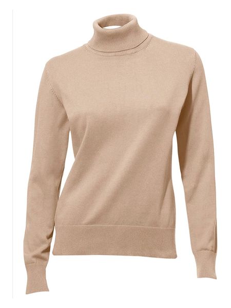 Heine Golf w kolorze beżowym rozmiar: 36. Brązowe swetry Heine, bez wzorów, z bawełny, bez ramiączek. Za 74.95 zł.