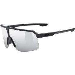 Okulary rowerowe UVEX Ramp. Czarne okulary przeciwsłoneczne UVEX, bez wzorów. Za 289.99 zł.