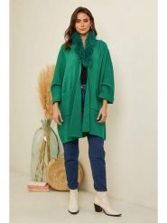 Soft Cashmere Kardigan w kolorze zielonym rozmiar: 34/36. Zielone swetry Soft Cashmere, bez wzorów, klasyczne, bez ramiączek. Za 145.26 zł.