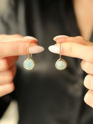 Pierres de Jade Pozłacane kolczyki z amazonitem rozmiar: onesize. Żółte kolczyki Pierres de Jade, pozłacane. Za 39.99 zł.