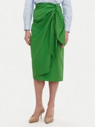 Weekend Max Mara Spódnica midi Nareste 2515101042 Zielony Regular Fit. Zielone spódnice Weekend Max Mara, bez wzorów, z bawełny, midi. Za 859.99 zł.