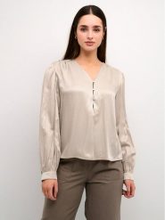 Kaffe Bluzka Kalaura 10507787 Szary Loose Fit. Szare bluzki Kaffe, bez wzorów, z wiskozy, bez kołnierzyka, bez ramiączek. Za 109.99 zł.