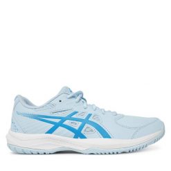 Buty do tenisa Asics. Niebieskie buty treningowe ASICS, bez wzorów, bez zapięcia, tenisowe. Za 199.99 zł.