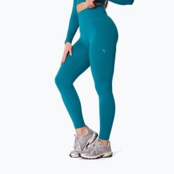 Legginsy treningowe damskie Carpatree Dopamine Buzz Seamless. Niebieskie legginsy Carpatree, bez wzorów, z elastanu, długie. Za 229.99 zł.
