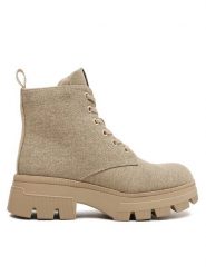 Calvin Klein Jeans Trapery Chunky Combat Laceup Boot Co YW0YW01239 Beżowy. Brązowe traperki Calvin Klein Jeans, bez wzorów, z jeansu, bez obcasa, bez zapięcia. Za 749.99 zł.
