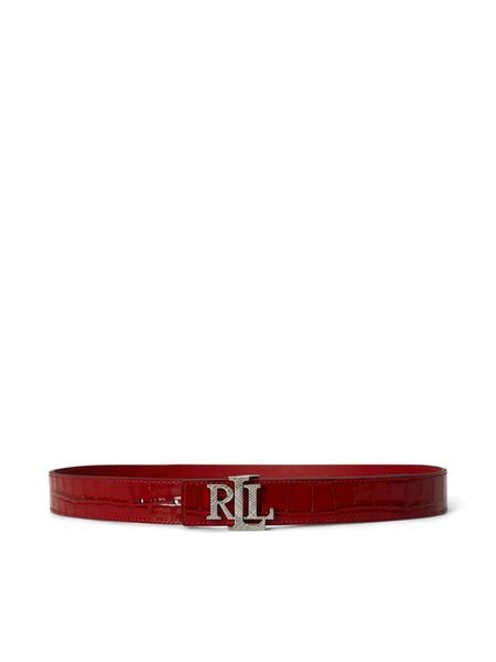 LAUREN RALPH LAUREN Pasek 412P18557002 Czerwony. Czerwone paski Lauren Ralph Lauren, bez wzorów, ze skóry. Za 519.99 zł.