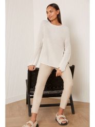 Oui Legginsy w kolorze beżowym rozmiar: 38. Brązowe legginsy Oui, bez wzorów. Za 123.25 zł.