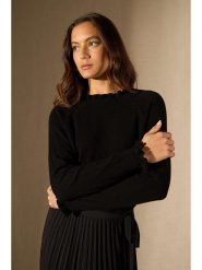 Perfect Cashmere Kaszmirowy sweter "Arlenia" w kolorze czarnym rozmiar: XL. Czarne swetry Perfect Cashmere, xl, bez wzorów, z kaszmiru, bez ramiączek. Za 286.84 zł.