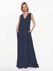 Fabiana Filippi Sukienka letnia ABD273W223 Granatowy Regular Fit. Niebieskie sukienki Fabiana Filippi, bez wzorów, z wiskozy, bez kołnierzyka, bez ramiączek. Za 3,049.00 zł.