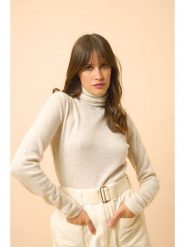 Just Cashmere Kaszmirowy sweter "Ava" w kolorze beżowym rozmiar: XL. Brązowe swetry Just Cashmere, xl, bez wzorów, z kaszmiru, bez ramiączek. Za 272.95 zł.