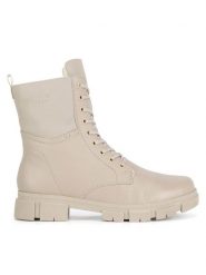 Rieker Botki Y7116-60 Beżowy. Brązowe botki Rieker, bez wzorów, bez obcasa, na płaskiej podeszwie, bez zapięcia. Za 335.00 zł.