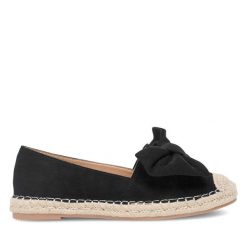 Espadryle DeeZee. Czarne espadryle DeeZee, bez wzorów, bez obcasa. Za 99.99 zł.