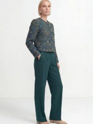 Rich & Royal marynarka z tkaniny bouclé z domieszką wełny Kobiety Sztuczne włókno wielokolorowy, 34. Marynarki i żakiety Rich & Royal, bez wzorów, z tkaniny, biznesowe, bez ramiączek. Za 999.95 zł.