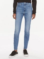 Tommy Jeans Jeansy Sylvia DW0DW17591 Niebieski Skinny Fit. Niebieskie jeansy Tommy Jeans, bez wzorów, z bawełny. Za 249.99 zł.