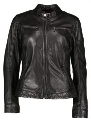 HIS Skórzana kurtka w kolorze czarnym rozmiar: 48. Czarne kurtki HIS, bez wzorów, ze skóry, bez kaptura. Za 478.99 zł.