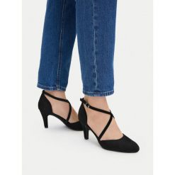 Czółenka JENNY. Czarne czółenka Jenny, bez wzorów, bez obcasa, bez zapięcia. Za 129.99 zł.