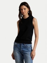 Polo Ralph Lauren Sweter 211972111001 Czarny Straight Fit. Czarne swetry Polo Ralph Lauren, m, bez wzorów, z bawełny, bez ramiączek. Za 699.99 zł.