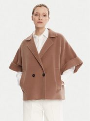 Weekend Max Mara Płaszcz wełniany Pera 2525086021 Brązowy Regular Fit. Brązowe płaszcze Weekend Max Mara, na zimę, bez wzorów, z wełny, bez kaptura. Za 2,169.00 zł.