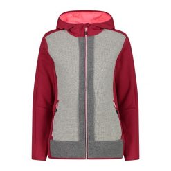 Damska kurtka z kapturem CMP. Czerwone kurtki CMP, bez wzorów, sportowe, z kapturem. Za 512.45 zł.