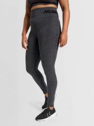 Damskie legginsy ze średnim stanem Hummel TE Curve. Czarne legginsy Hummel, bez wzorów, z dzianiny, sportowe. Za 208.45 zł.