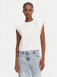 Patrizia Pepe T-Shirt 2M4443/J289-W103 Biały Regular Fit. Białe t-shirty Patrizia Pepe, m, bez wzorów, z bawełny, bez kołnierzyka, bez ramiączek. Za 519.99 zł.