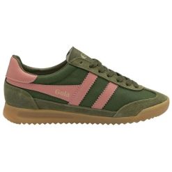 Sneakersy damskie Gola Tornado. Czerwone buty sportowe lifestyle Gola, bez wzorów, z nylonu, retro, bez zapięcia. Za 427.50 zł.