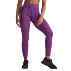 Legginsy kompresyjne wysokiej talii dla kobiet 2XU Aero. Fioletowe legginsy 2XU, bez wzorów. Za 578.00 zł.