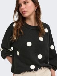 ONLY Sweter w kolorze czarnym rozmiar: L. Czarne swetry ONLY, l, bez wzorów, bez ramiączek. Za 100.45 zł.