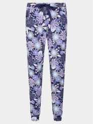 Hunkemöller Spodnie piżamowe Jersey 205103 Niebieski Regular Fit. Niebieskie piżamy Hunkemöller, l, bez wzorów, z jersey, bez kołnierzyka, bez ramiączek. Za 99.99 zł.