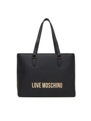 LOVE MOSCHINO Torebka JC4190PP0NKD0000 Czarny. Czarne shopper bag Love Moschino, bez wzorów, ze skóry, bez dodatków. Za 739.99 zł.