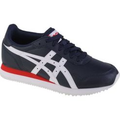 Buty Asics Tiger Runner 1191A301-400 białe granatowe. Białe buty treningowe ASICS, bez wzorów, z gumy, bez zapięcia, asics tiger. Za 270.36 zł.