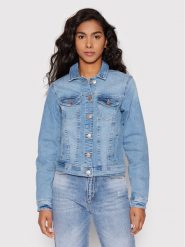 ONLY Kurtka jeansowa Tia 15177241 Niebieski Regular Fit. Niebieskie kurtki ONLY, bez wzorów, z bawełny, bez kaptura. Za 199.99 zł.