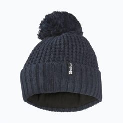 Czapka zimowa damska Jack Wolfskin Medley Knit Beanie. Niebieskie czapki zimowe Jack Wolfskin, bez wzorów, sportowe. Za 149.99 zł.