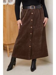 Curvy Lady Spódnica w kolorze brązowym rozmiar: 40/42. Brązowe spódnice Curvy Lady, bez wzorów, z tkaniny, klasyczne, maxi, rozkloszowane. Za 122.38 zł.