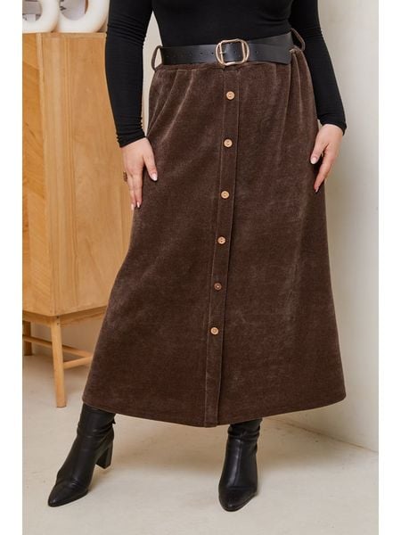 Curvy Lady Spódnica w kolorze brązowym rozmiar: 40/42. Brązowe spódnice Curvy Lady, bez wzorów, z tkaniny, klasyczne, maxi, rozkloszowane. Za 104.89 zł.